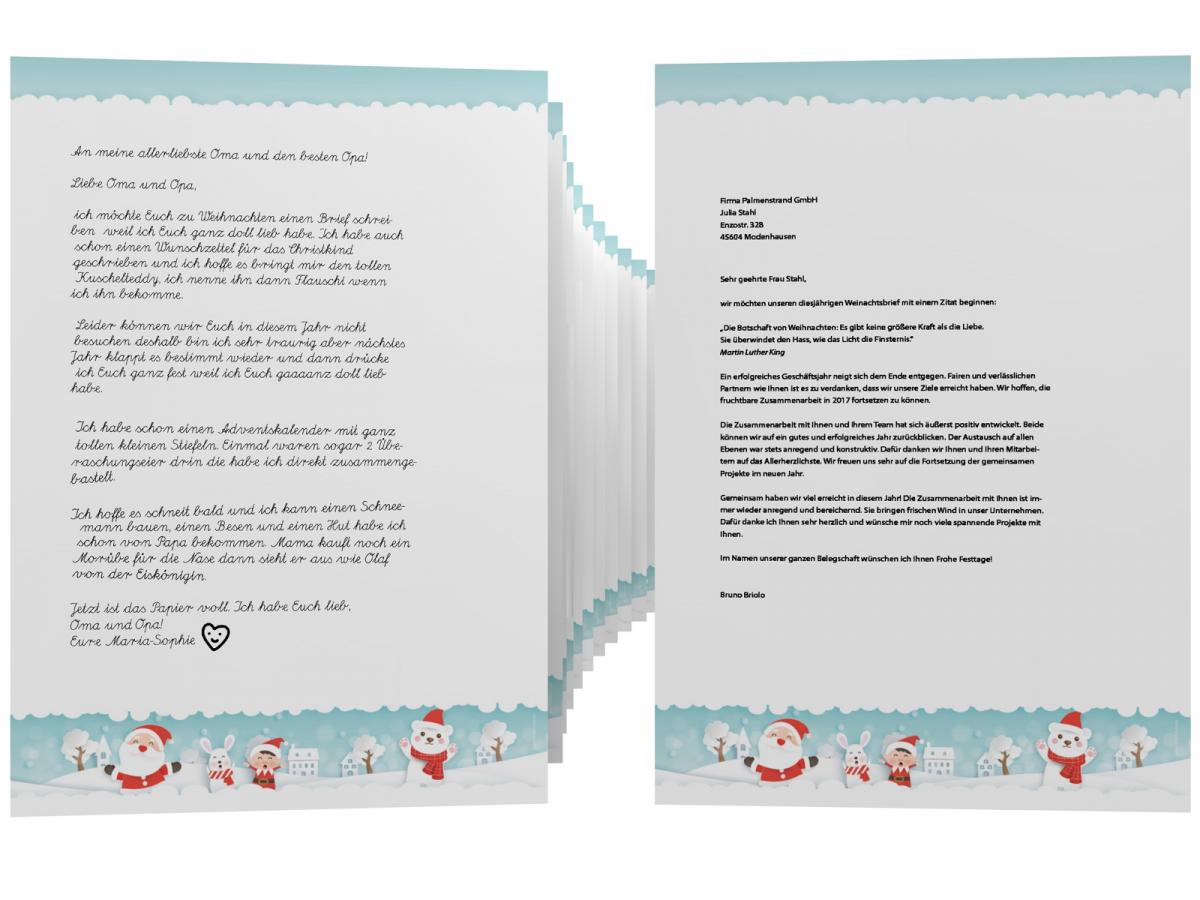 Weihnachtsbriefpapier mit Motiv Briefpapier mit Motiv